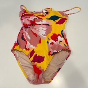 Kona Sol Multicolor Keyhole Floral One Piece Swimsuit - L - never worn